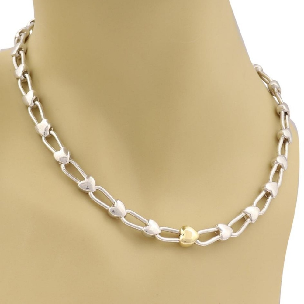Tiffany and Co. Silver Heart Chain Necklace